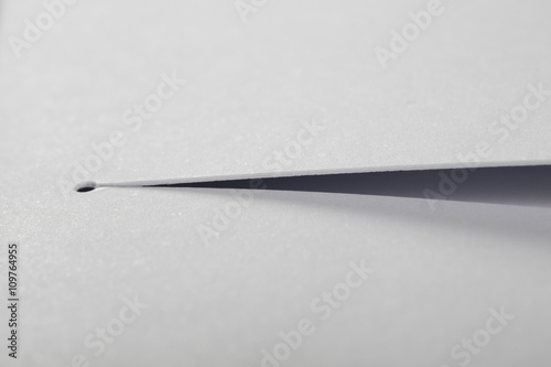 slit for business cards in a folder