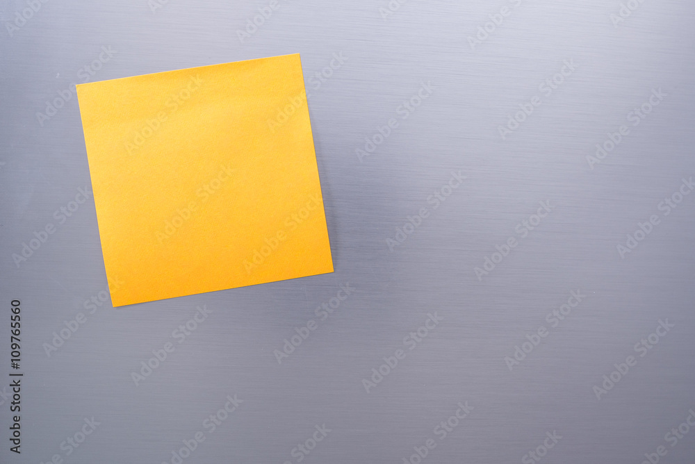 Blank sticky note on The refrigerator (for your text) Blank sticky note on The refrigerator (for your text)