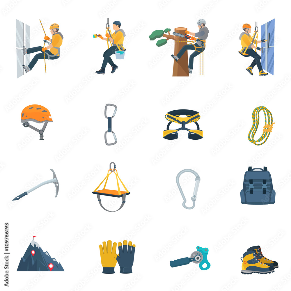 Naklejka premium Climbing Equipment Icon