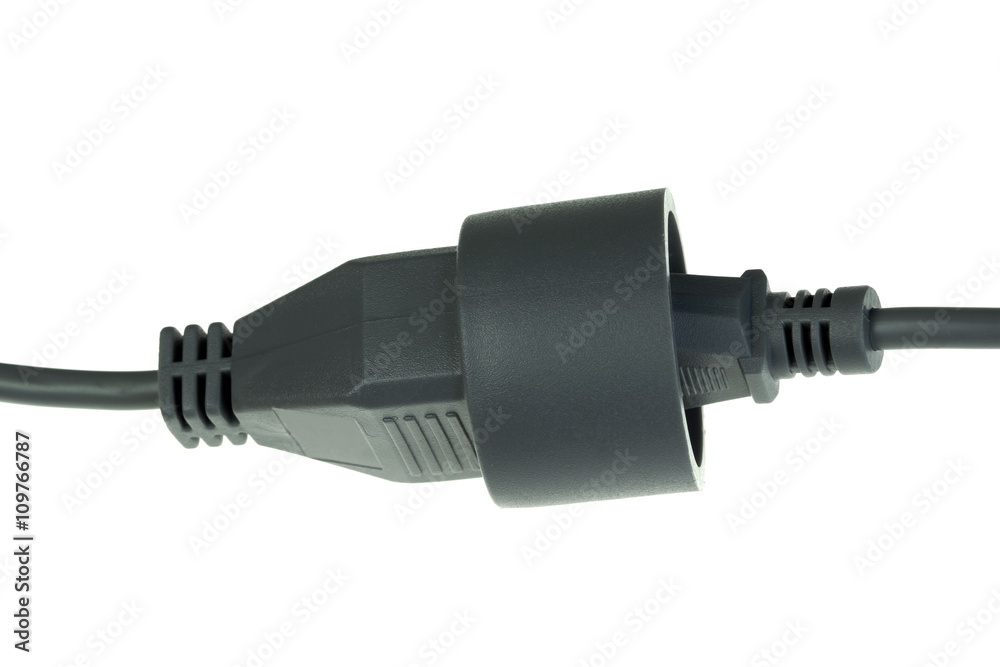 Power Extension Cable Isolated On White Background Power Extension Cable Isolated On White Background