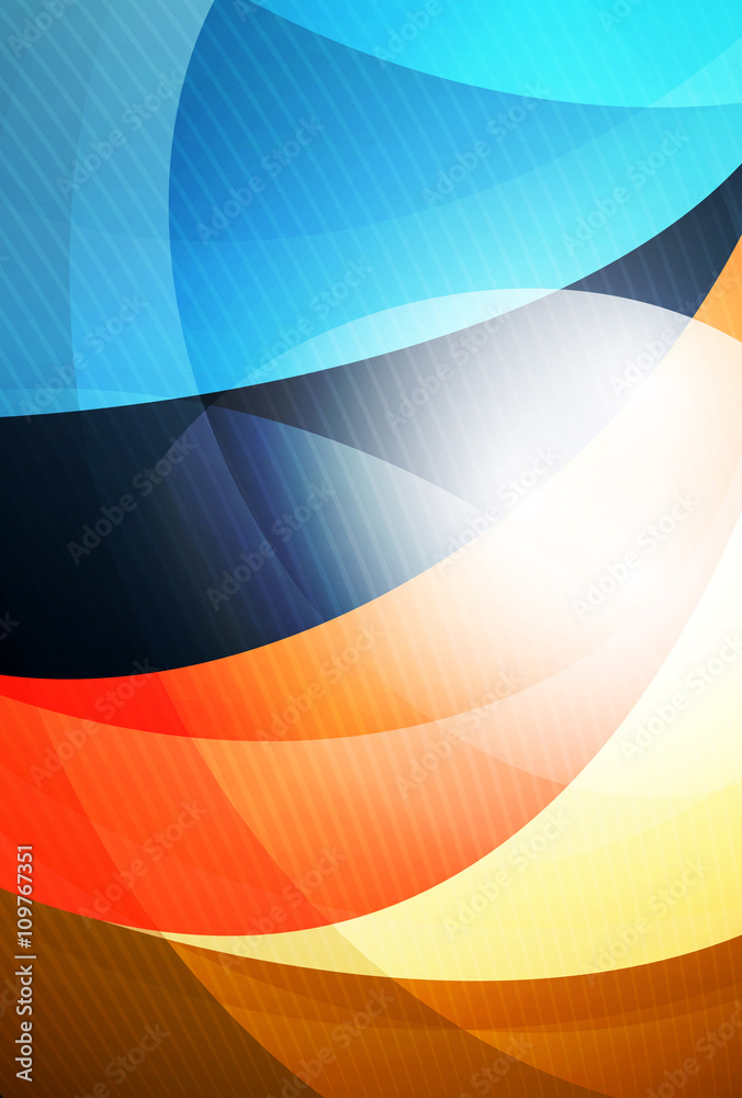 Modern curve stripes template