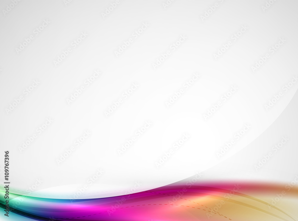 Fototapeta premium Rainbow color glossy silk elegant wave