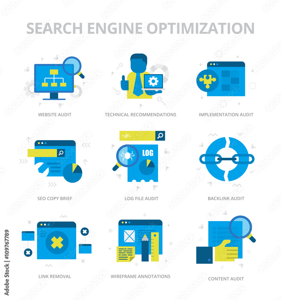 SEO Flat Icons SEO Flat Icons