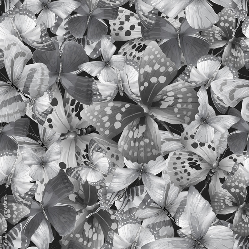 Wallpaper Mural butterfly black Torontodigital.ca