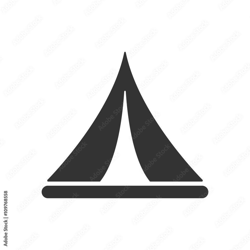 Tourist tent icon