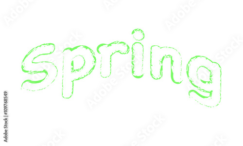 Vector with the word spring