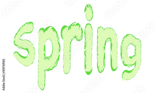 Vector with the word spring