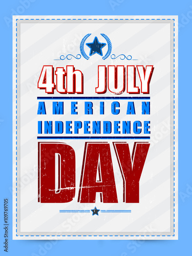 Pamphlet, Banner or Flyer for 4th of July.