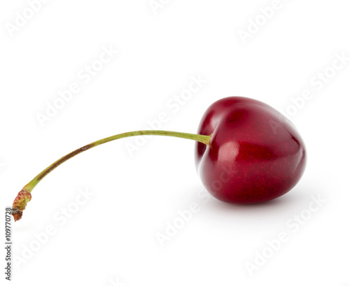 Sweet cherry berry isolated on white background cutout