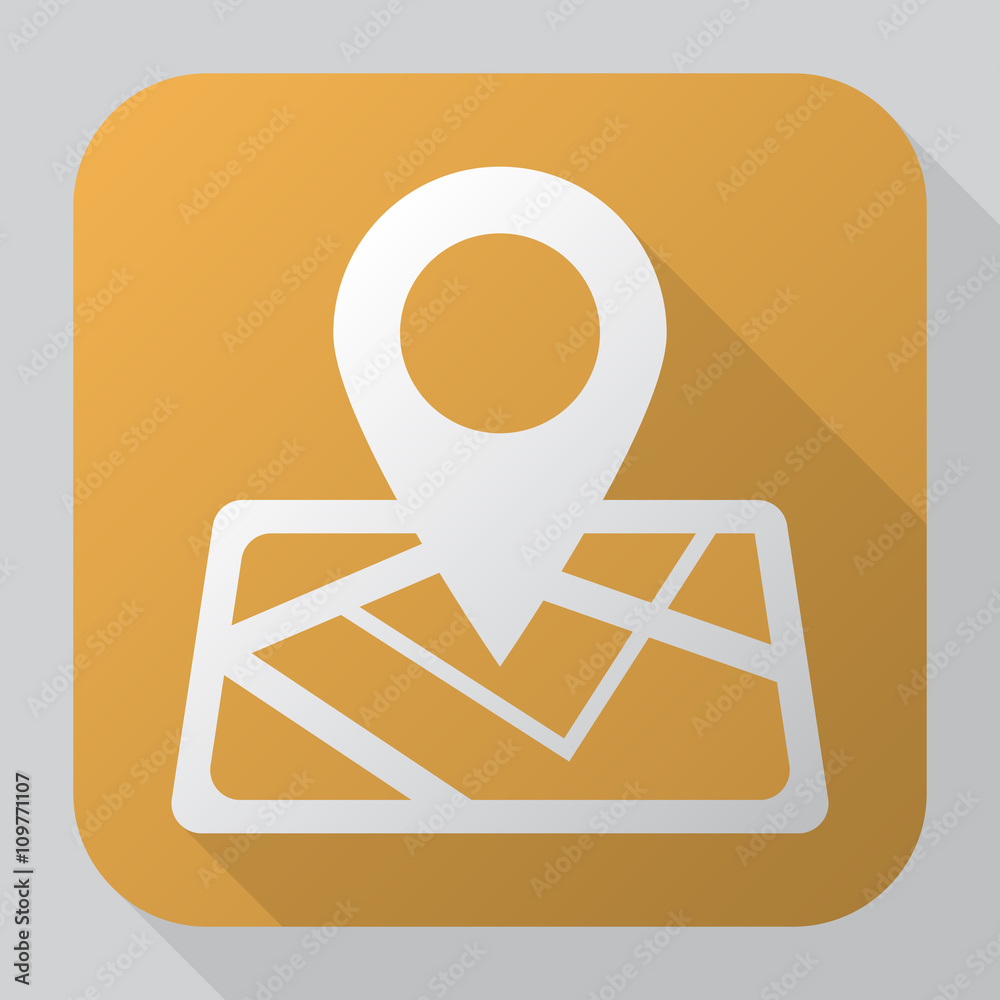 Location icon. Modern flat vector icon with long shadow effect Location icon. Modern flat vector icon with long shadow effect