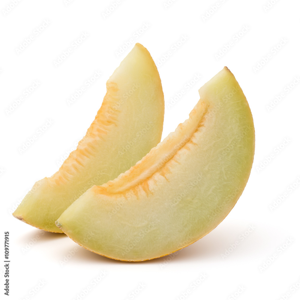 melon slices isolated on white background cutout melon slices isolated on white background cutout