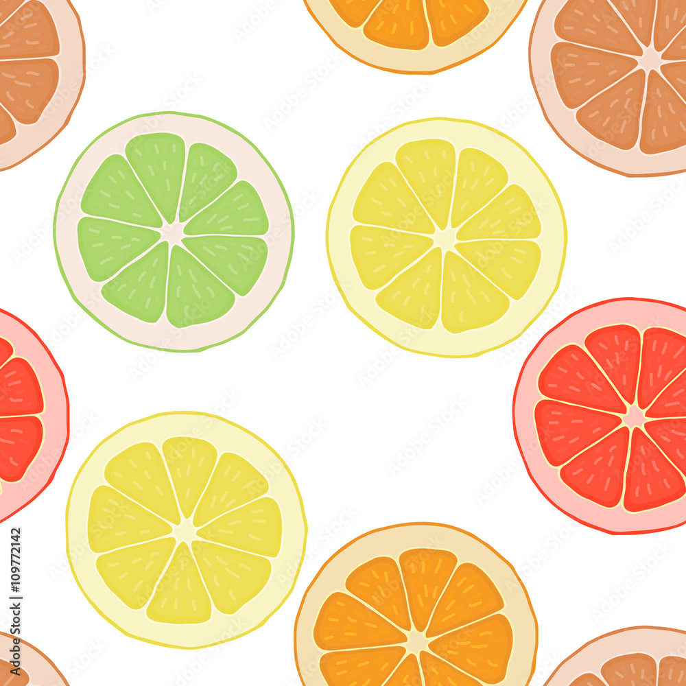 Obraz premium Seamless pattern background fruit.