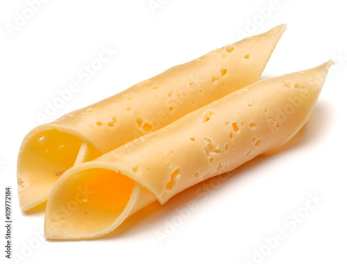 cheese slices isolated on white background cutout