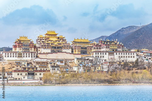 Songzanlin Temple and beautiful landscape photo