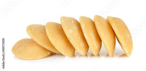 coconut sugar isolated on the white background photo