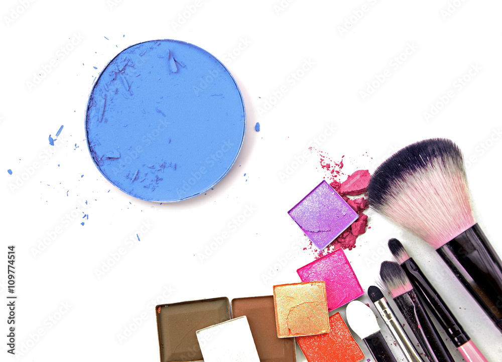 colorful make up palette with brush colorful make up palette with brush