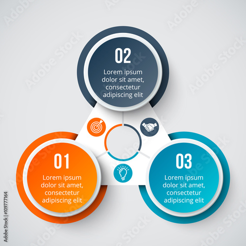 Vector circle element for infographic. 