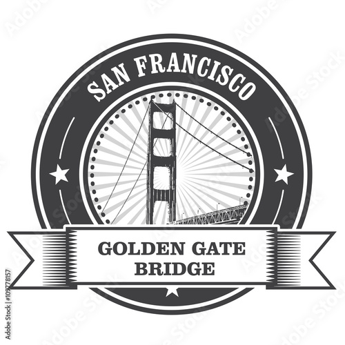 San Francisco symbol - Golden Gate Bridge stamp