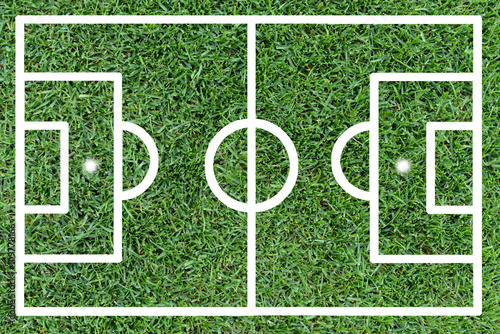 football soccer pitch on green grass