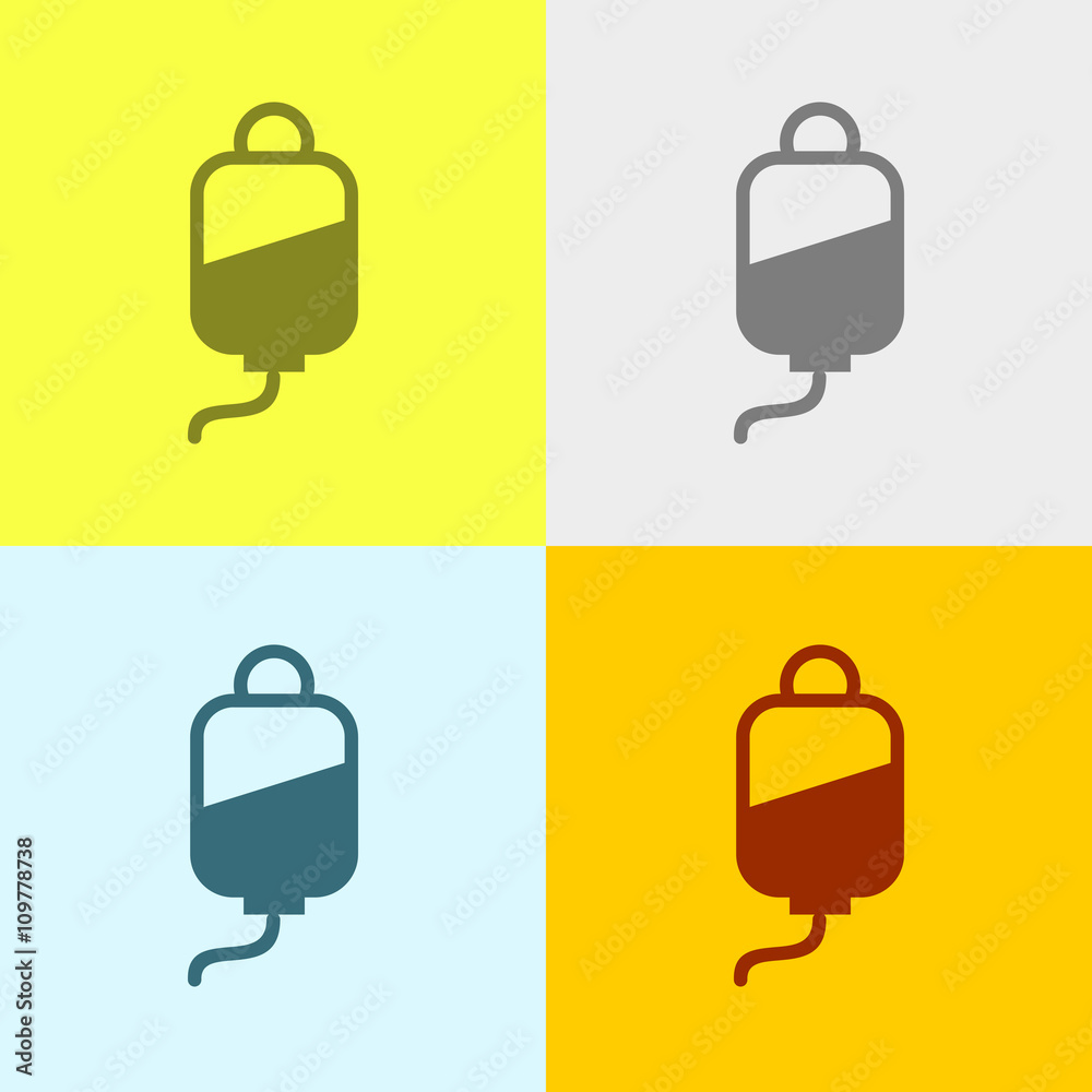 Icon Of Blood Bag. Icon Of Blood Bag.
