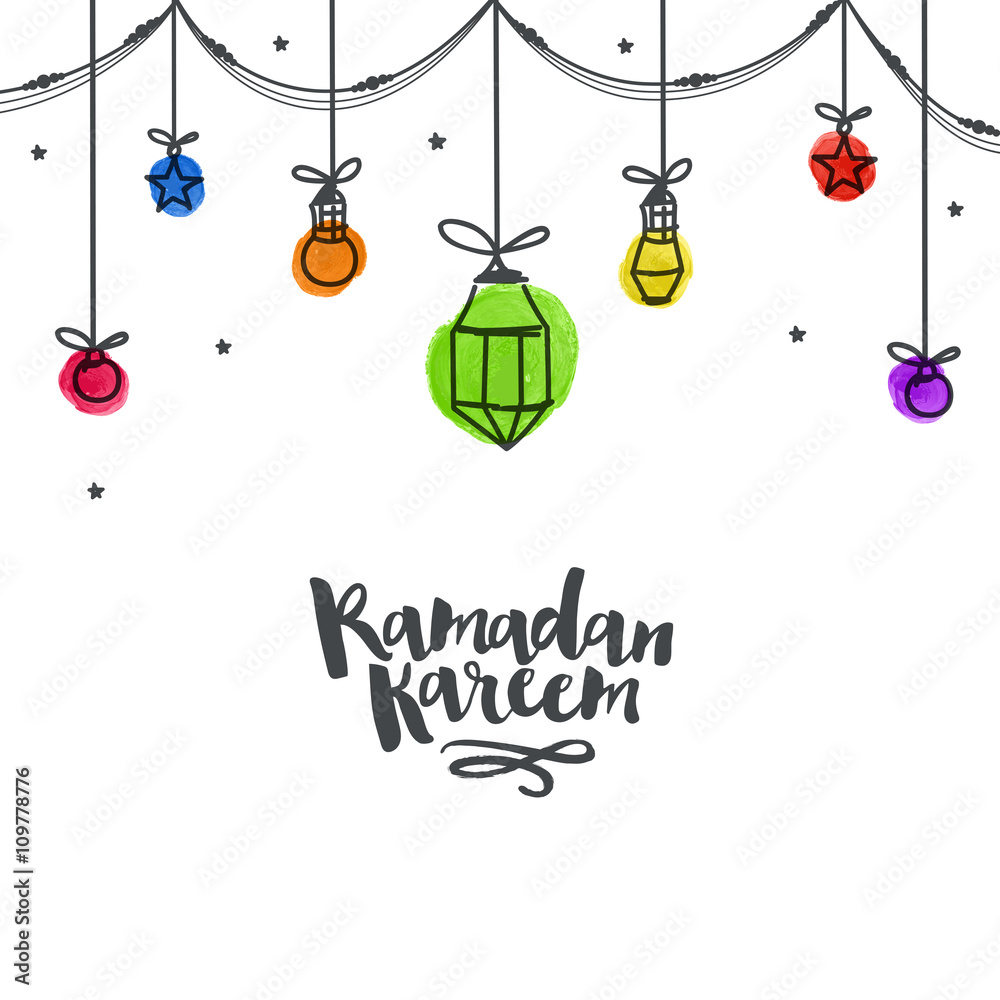 Greeting card for Ramadan Kareem celebration.