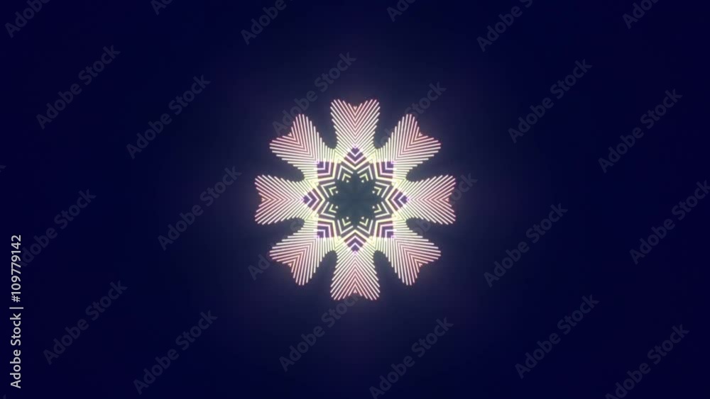 EDM Audio Waveform Kaleidoscope