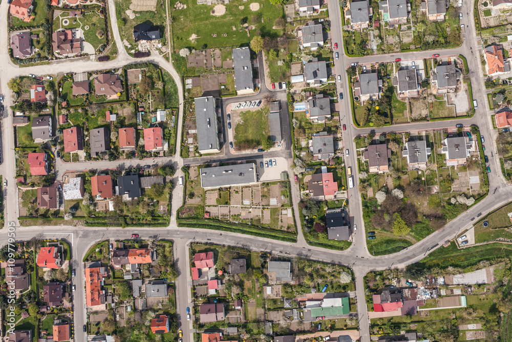 aerial view of Nysa city aerial view of Nysa city
