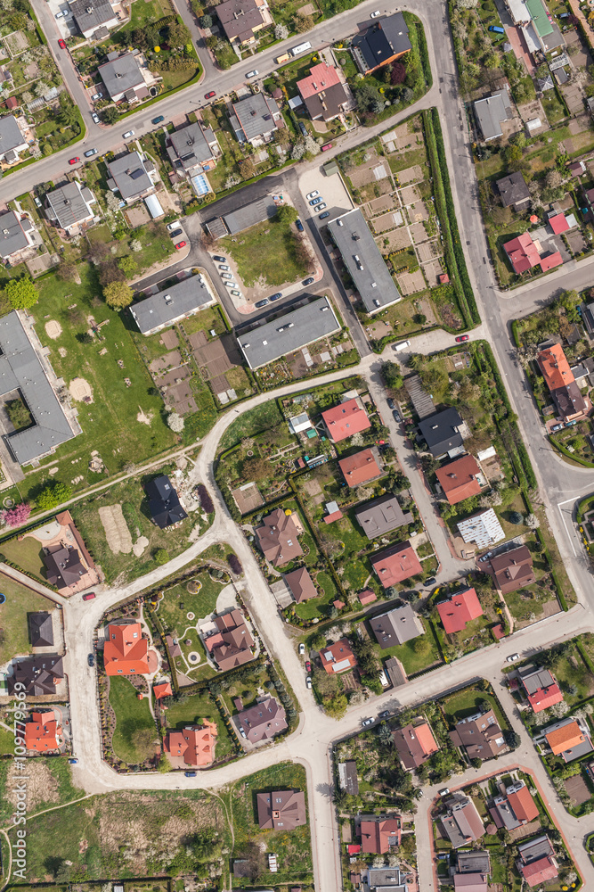 aerial view of Nysa city aerial view of Nysa city