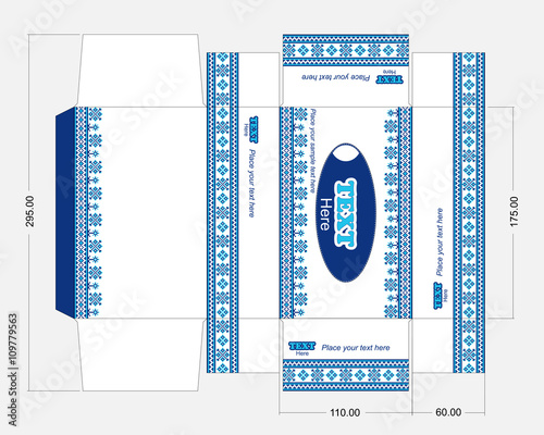 Wet wipes box template