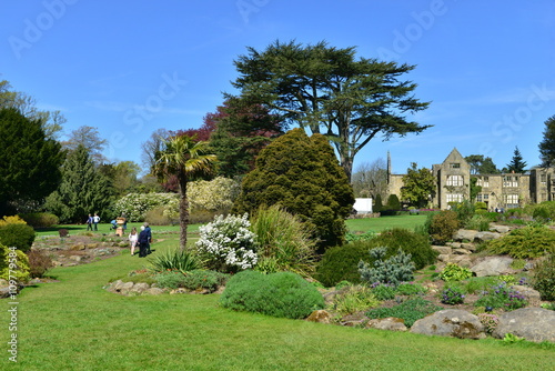 An English country garden in early springtime. 
