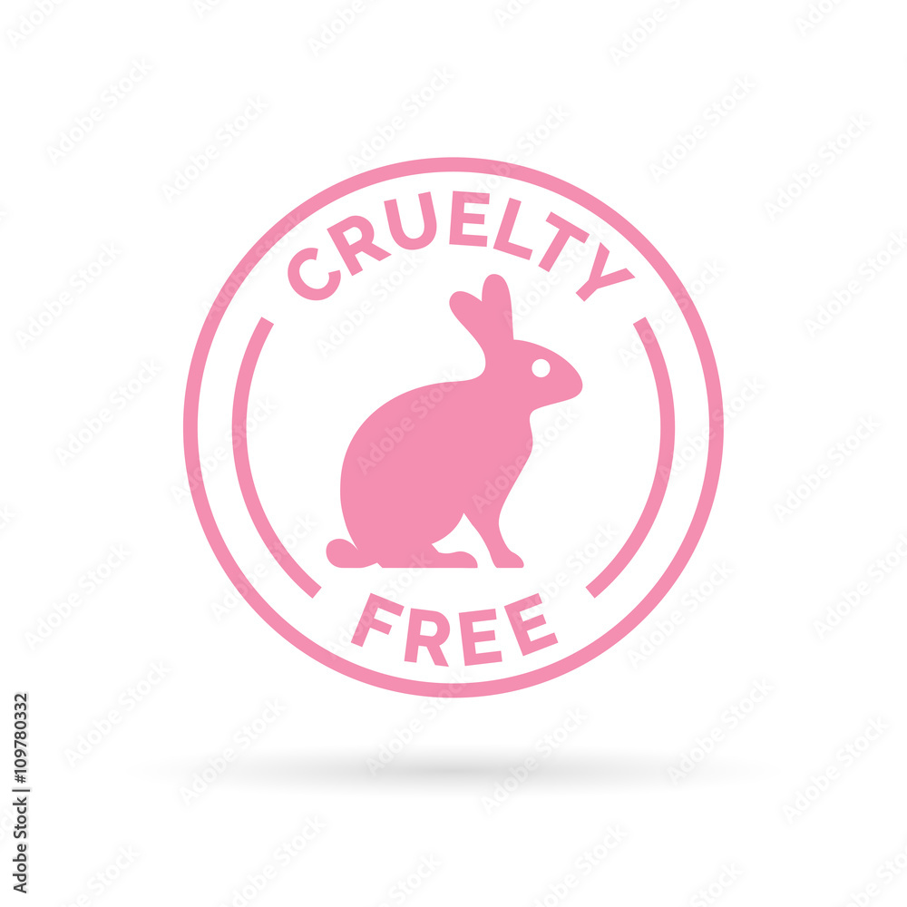 Animal cruelty free icon design. Animal cruelty free symbol design. Product  not tested on animals sign with pink bunny rabbit stamp. Vector  illustration. Stock Vector | Adobe Stock
