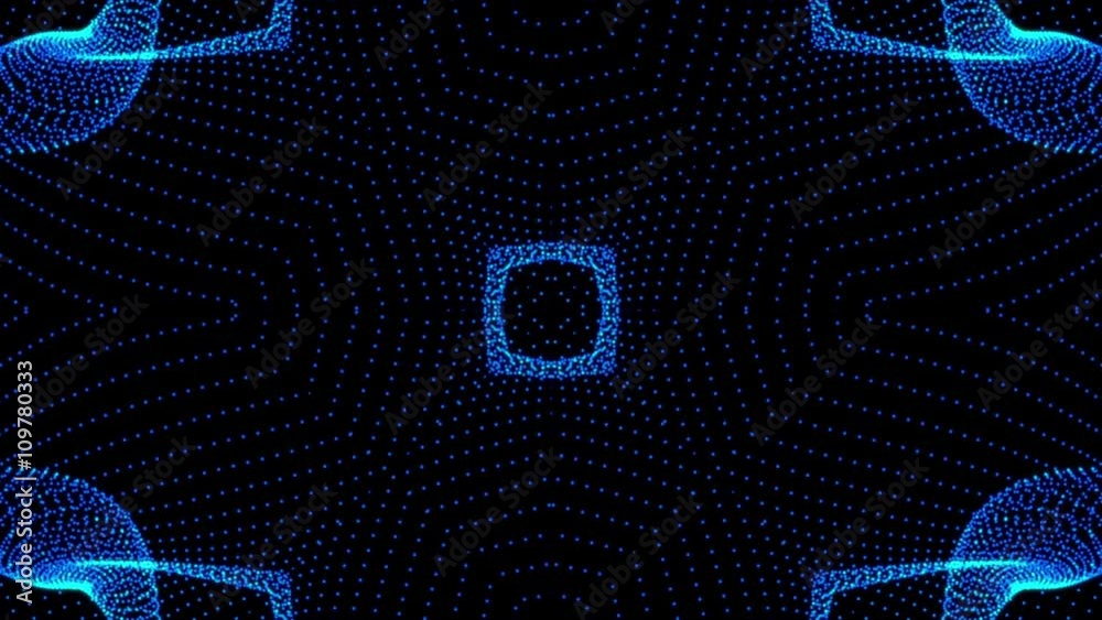 VJ Kaleida Particle Starfish Looping Animation
