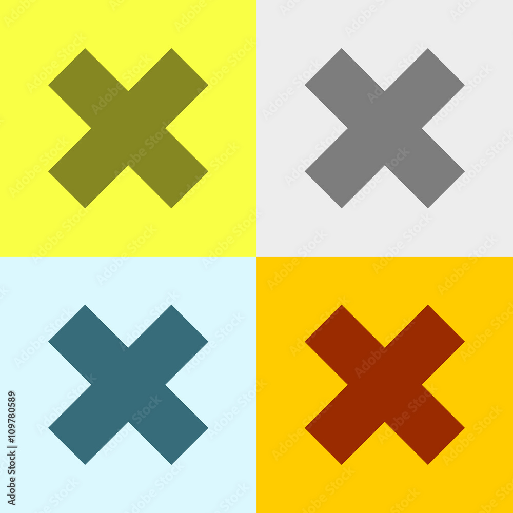 Obraz premium Icon Of Close, Cross.