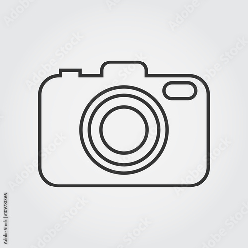 Camera icon, thin line icon