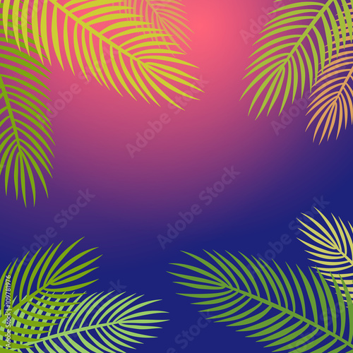 Palm trees silhouette background