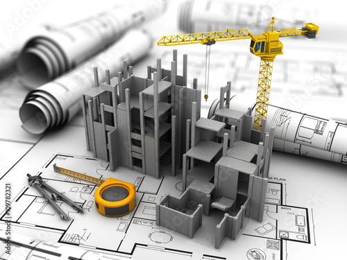 Fototapeta Naklejka Na Ścianę i Meble -  house construction