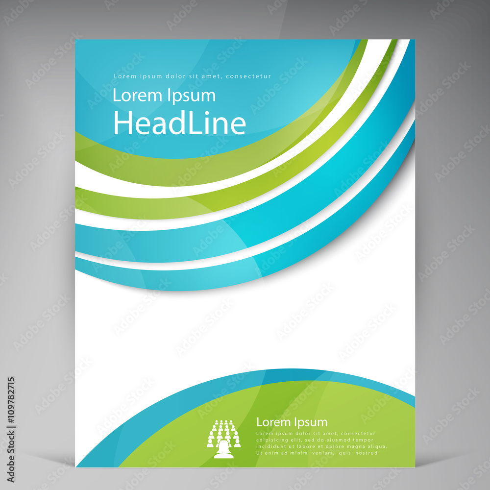Fototapeta premium Vector Beautiful Green Flyer. 