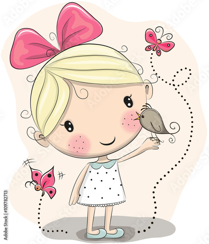 Girl and bird