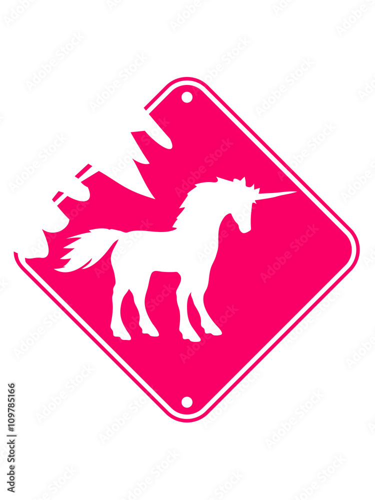 pink sign danger warning caution unicorn horse evil monster unicorn pink sign danger warning caution unicorn horse evil monster unicorn