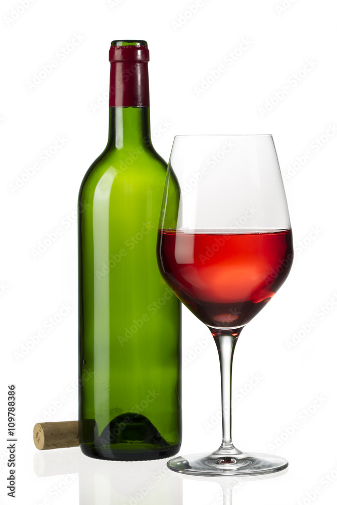 green bottle with glass of red wine green bottle with glass of red wine