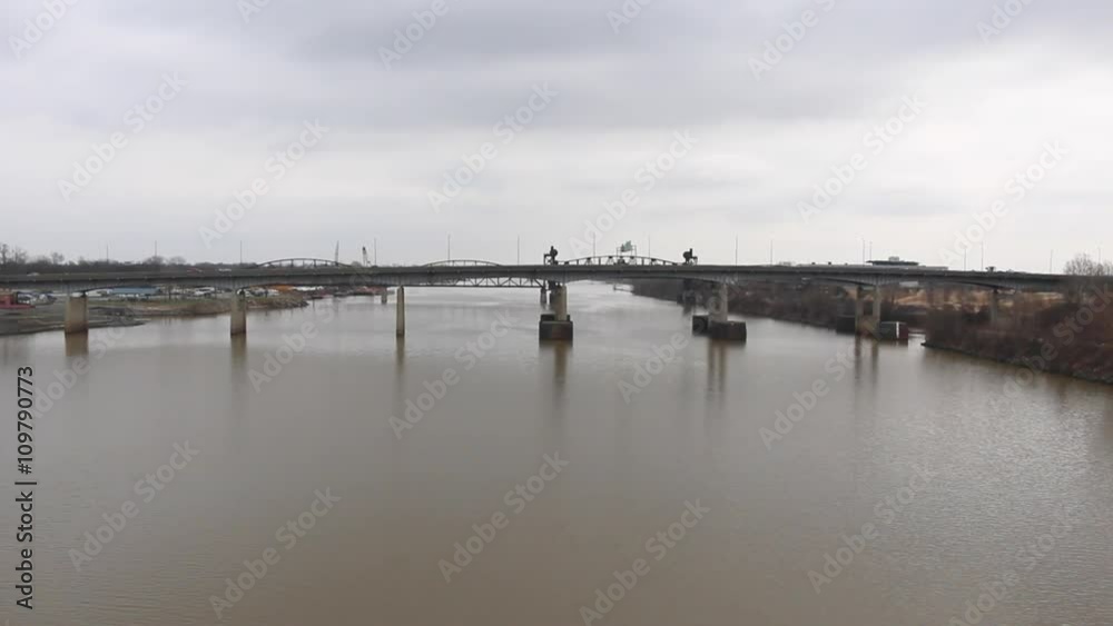 High Speed Interstate over the Arkansas River on a Cloudy Day High Speed Interstate over the Arkansas River on a Cloudy Day