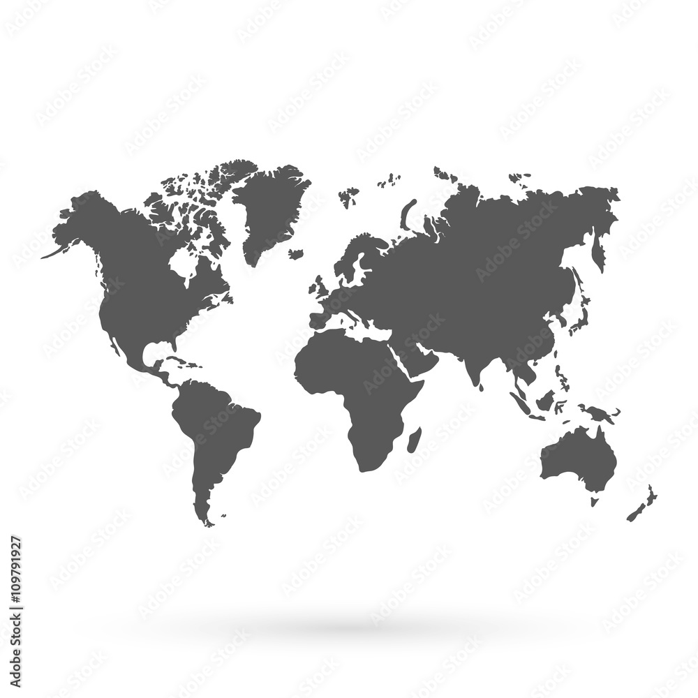 Fototapeta premium Mapa wektorowa świata.
