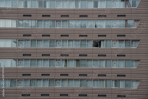 Modern building with windows pattern