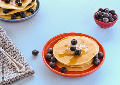 Bueberry pancakes photo