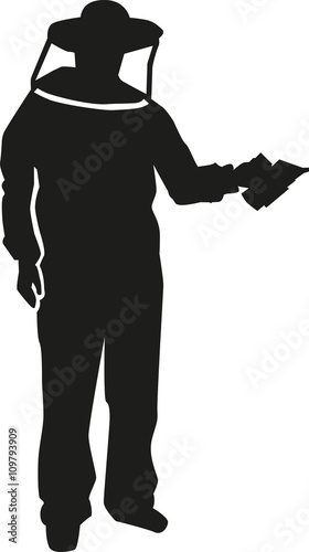 Beekeeper silhouette