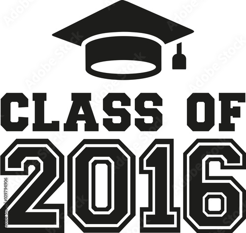 Class of 2016 with graduation hat