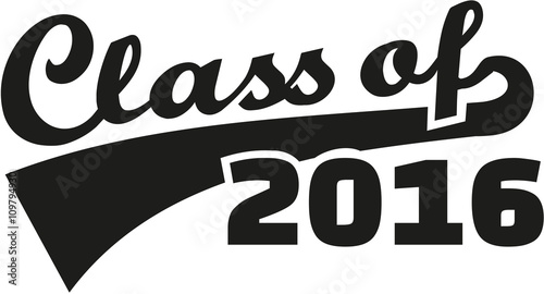 Class of 2016 retro font