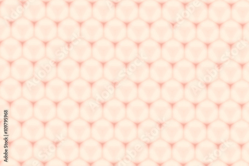 Hexagon glossy nude color cell pattern abstract background