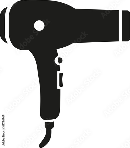 Hair drier silhouette