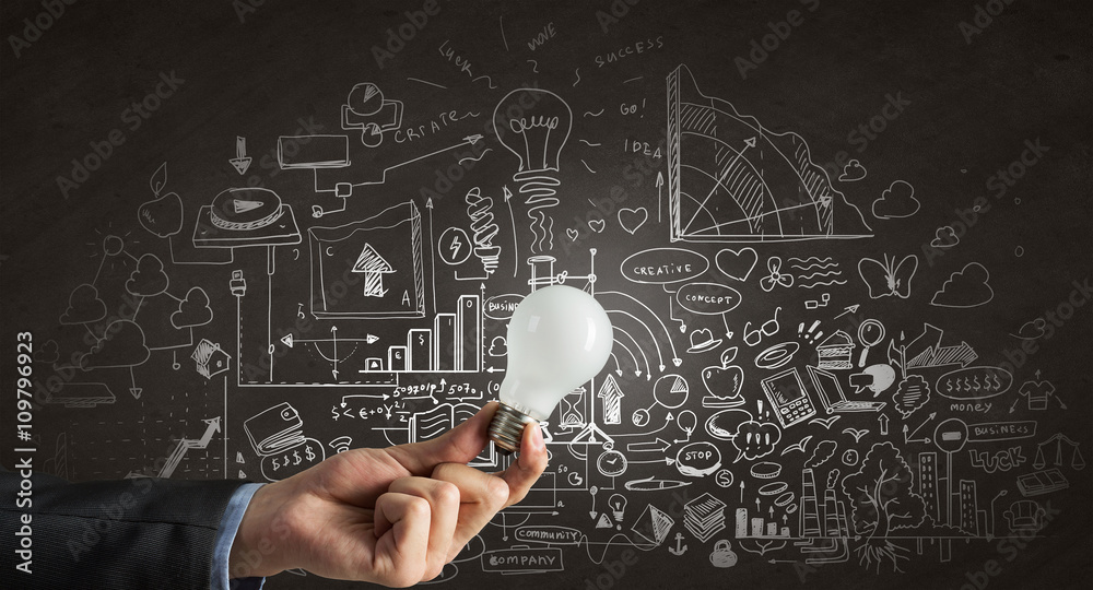 Bright idea for success Bright idea for success